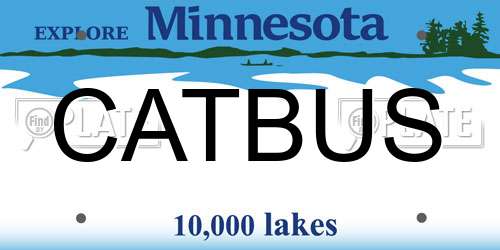 CATBUS Minnesota License Plate