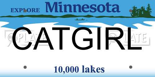 CATGIRL Minnesota License Plate