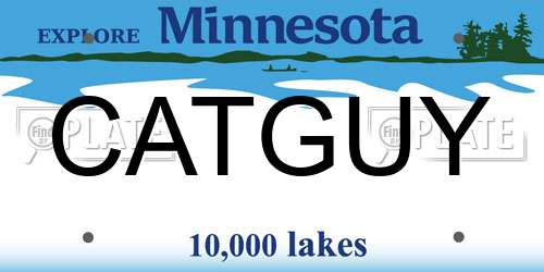 CATGUY Minnesota License Plate