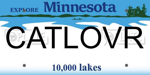 CATLOVR Minnesota License Plate