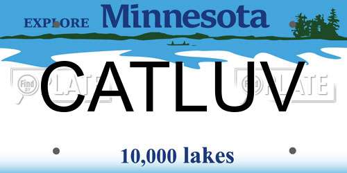 CATLUV Minnesota License Plate