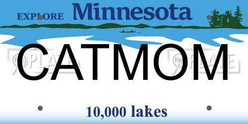 CATMOM Minnesota License Plate