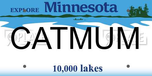 CATMUM Minnesota License Plate