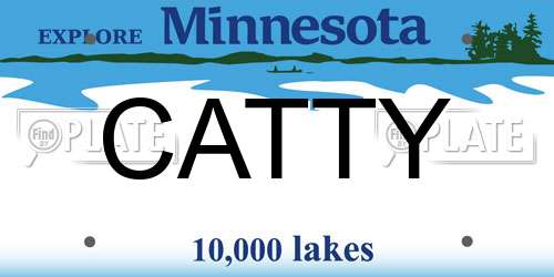CATTY Minnesota License Plate