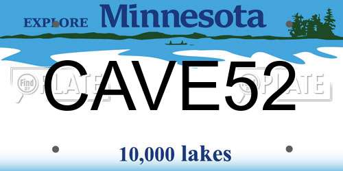 CAVE52 Minnesota License Plate