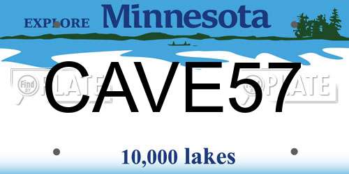 CAVE57 Minnesota License Plate