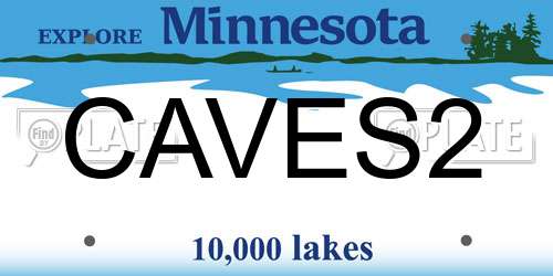 CAVES2 Minnesota License Plate