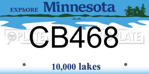 CB468 Minnesota License Plate