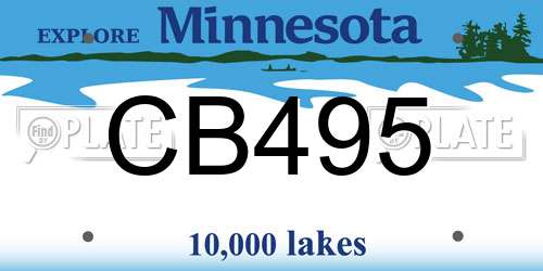 CB495 Minnesota License Plate