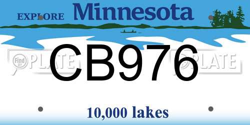 CB976 Minnesota License Plate