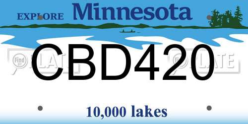 CBD420 Minnesota License Plate