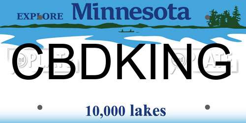 CBDKING Minnesota License Plate