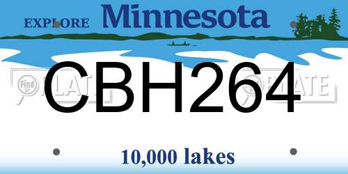 CBH264 Minnesota License Plate