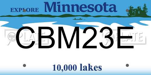 CBM23E Minnesota License Plate