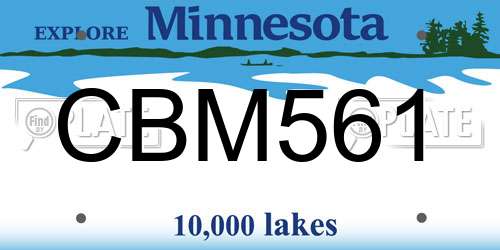 CBM561 Minnesota License Plate