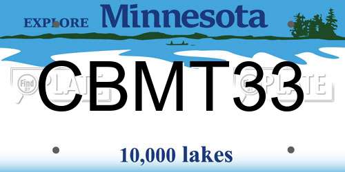 CBMT33 Minnesota License Plate