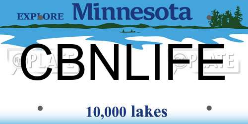 CBNLIFE Minnesota License Plate