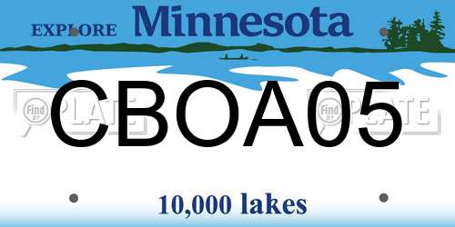 CBOA05 Minnesota License Plate