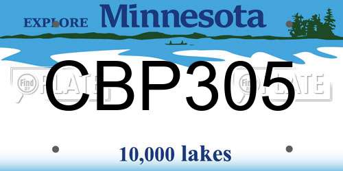 CBP305 Minnesota License Plate