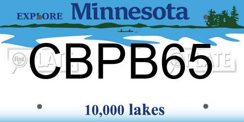 CBPB65 Minnesota License Plate