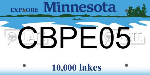CBPE05 Minnesota License Plate