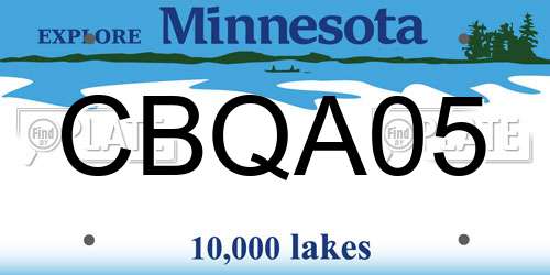 CBQA05 Minnesota License Plate