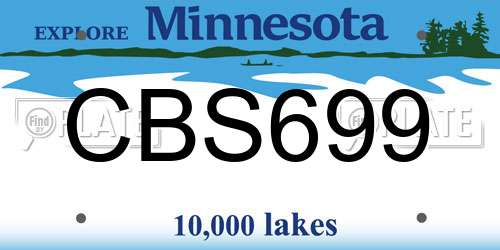 CBS699 Minnesota License Plate
