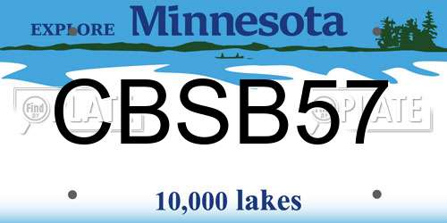 CBSB57 Minnesota License Plate