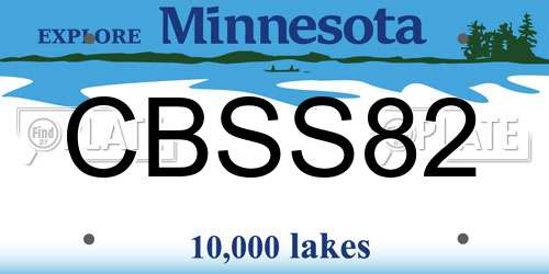CBSS82 Minnesota License Plate