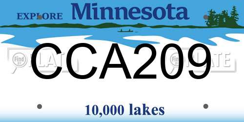 CCA209 Minnesota License Plate
