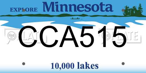 CCA515 Minnesota License Plate