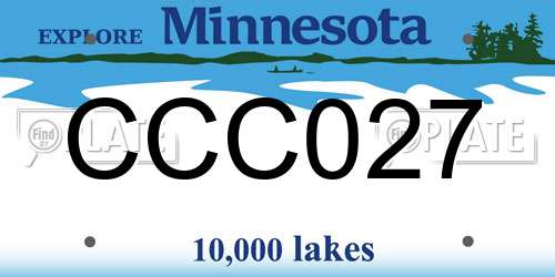CCC027 Minnesota License Plate