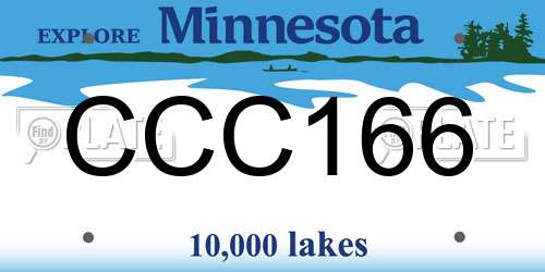 CCC166 Minnesota License Plate