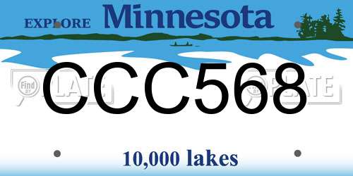 CCC568 Minnesota License Plate