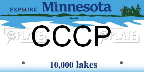 CCCP Minnesota License Plate