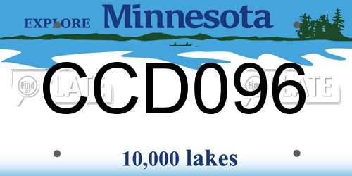 CCD096 Minnesota License Plate
