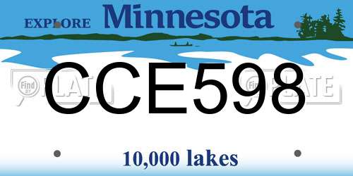 CCE598 Minnesota License Plate
