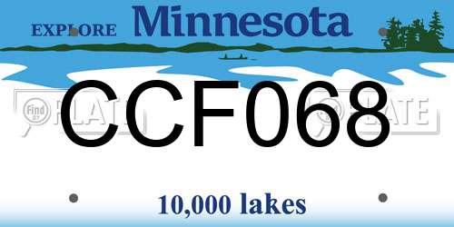 CCF068 Minnesota License Plate