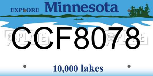 CCF8078 Minnesota License Plate