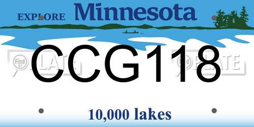 CCG118 Minnesota License Plate