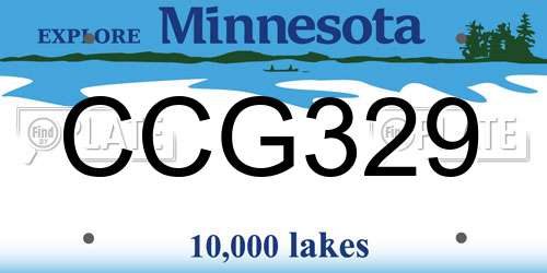 CCG329 Minnesota License Plate