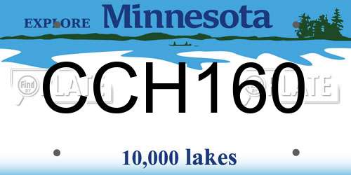 CCH160 Minnesota License Plate