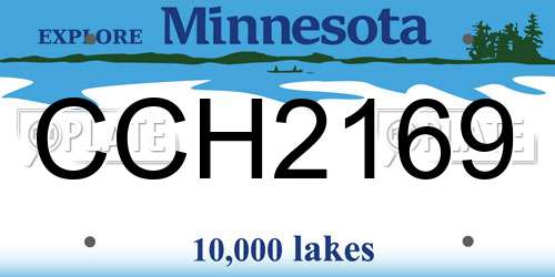 CCH2169 Minnesota License Plate
