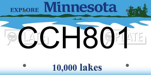 CCH801 Minnesota License Plate