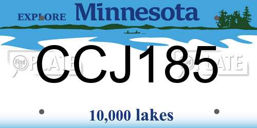 CCJ185 Minnesota License Plate