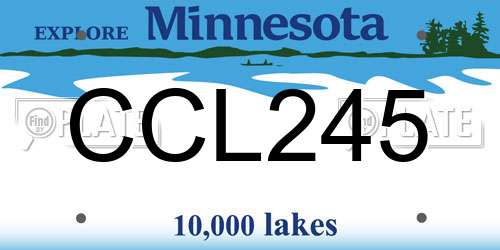 CCL245 Minnesota License Plate