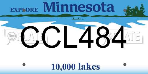 CCL484 Minnesota License Plate