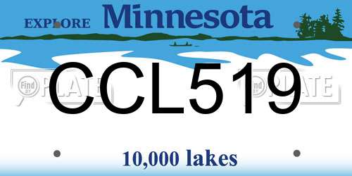 CCL519 Minnesota License Plate