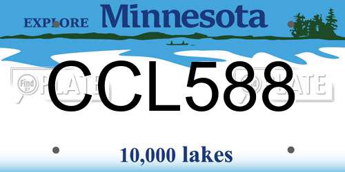 CCL588 Minnesota License Plate