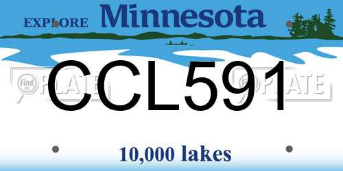 CCL591 Minnesota License Plate